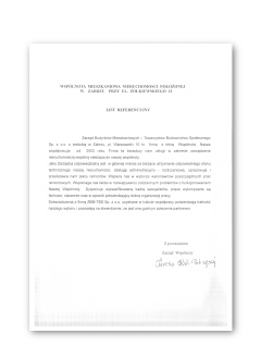 List referencyjny WMN Żółkiewskiego 12