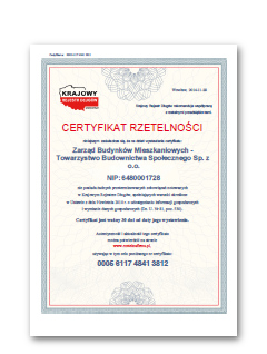 Certefikat Rzetelności KRD